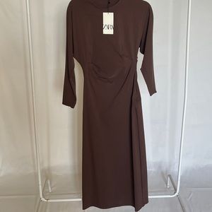 Zara Ruched Midi Dress
